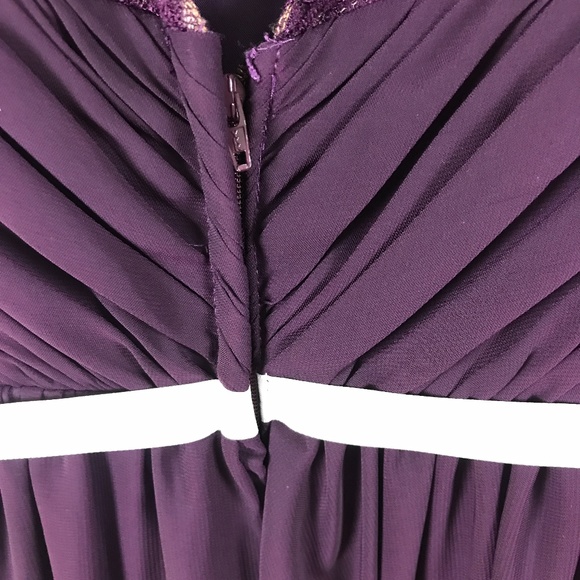 Watters W Too Short Plumb Bridesmaid Dress - Picture 5 of 8